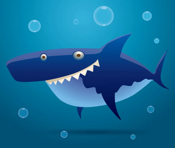 Smiling big shark — Wektor stockowy