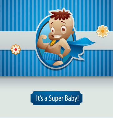 Süper bebek çocuk küçük afiş