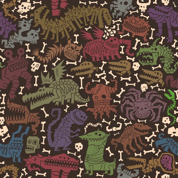Multicolored monster seamless pattern — Stok Vektör