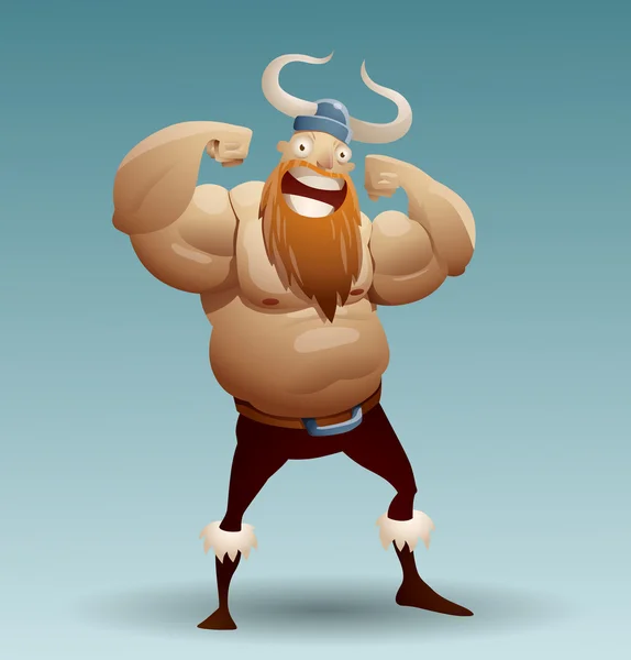 Guerrier viking souriant — Image vectorielle