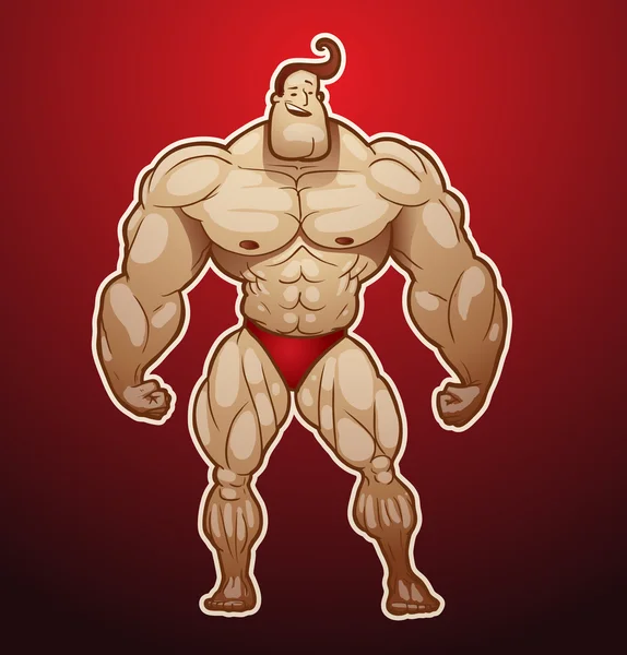 Bodybuilder debout — Image vectorielle