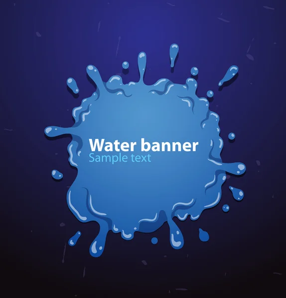 Banner pequeño de agua — Vector de stock