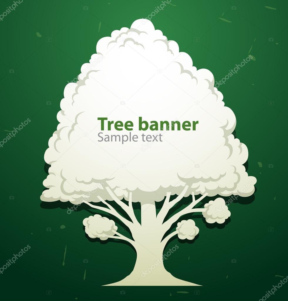 White tree banner