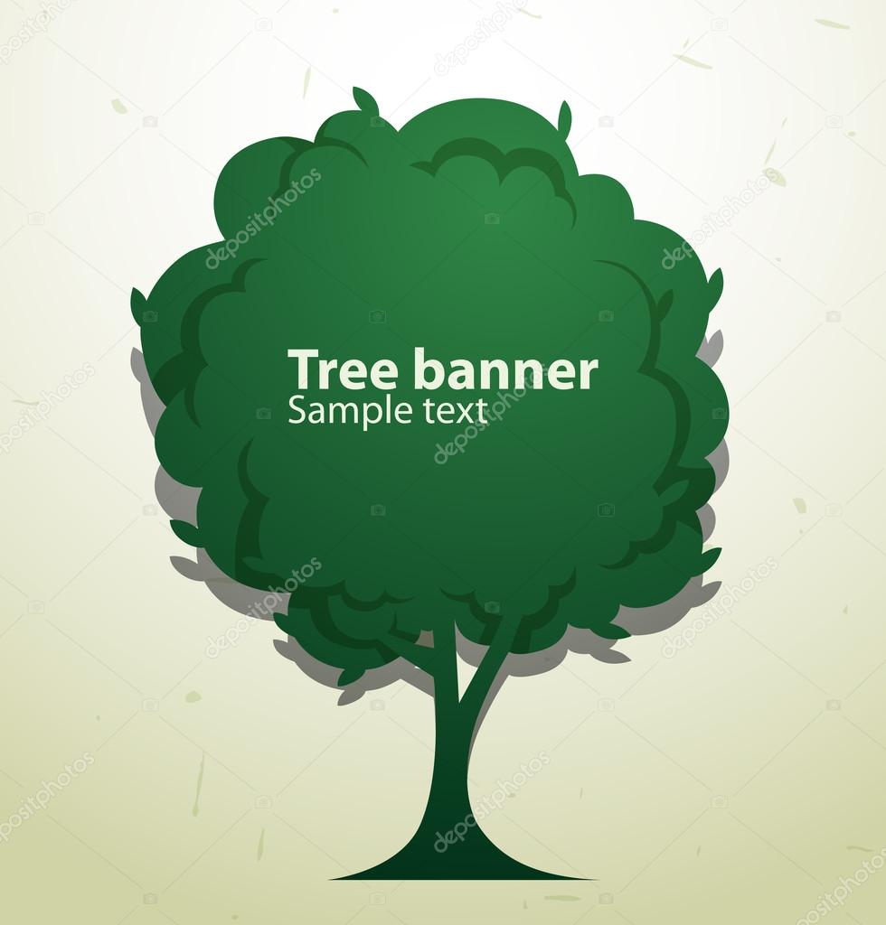Green tree banner