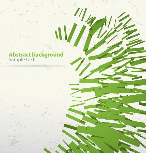 Pancarta cubista abstracta verde como hierba — Archivo Imágenes Vectoriales