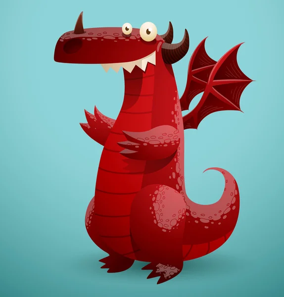 Funny dragon claret color — Stock Vector