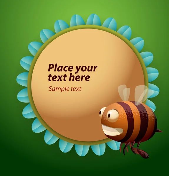 Grappige bee banner — Stockvector