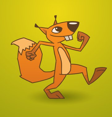 Crazy squirrel goes somewhere