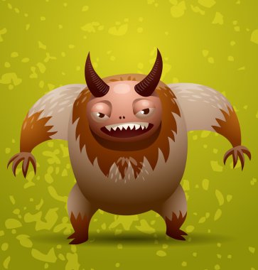 Hairy monster with orange mane