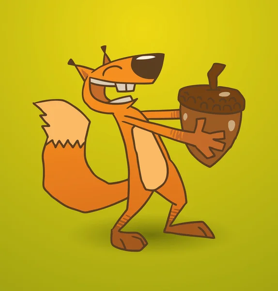 Crazy Squirrel Cartoon Character — Stock Vector © HitToon 61084509