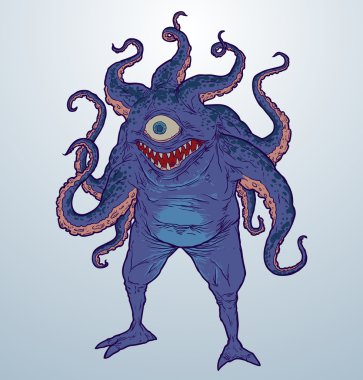 Purple scary monster