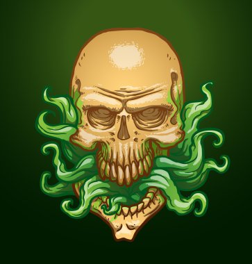Necromancer skull vector
