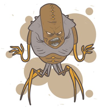 Gray-brown monster mutant clipart