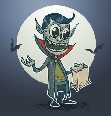 Vampire in a black cloak