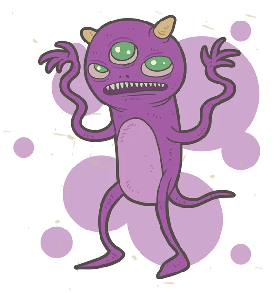Purple monster mutant — Stok Vektör