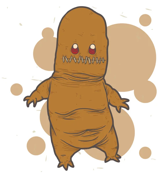 Brown monster mutant — Stockvector