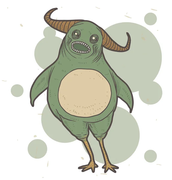 Mutant monstre gris-vert — Image vectorielle