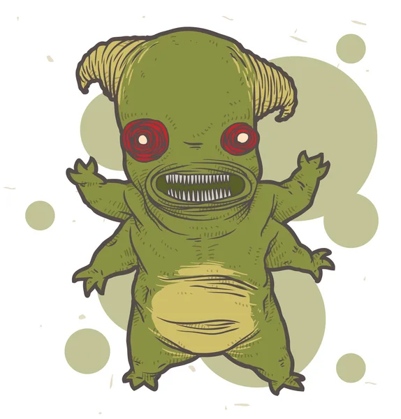 Mutant monstre vert — Image vectorielle