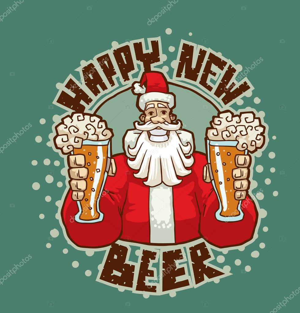 Téléchargement gratuit Images Santa With Glasses Of Beer Stock Vector C Ivannikulin 87569946 le plus cool par