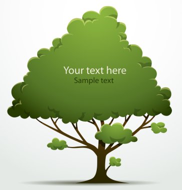 Tree banner triangular
