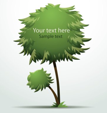 Tree banner round with branches