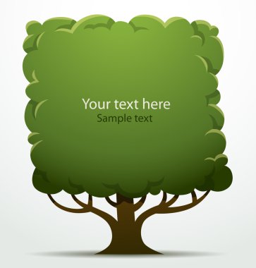 Natural tree square banner