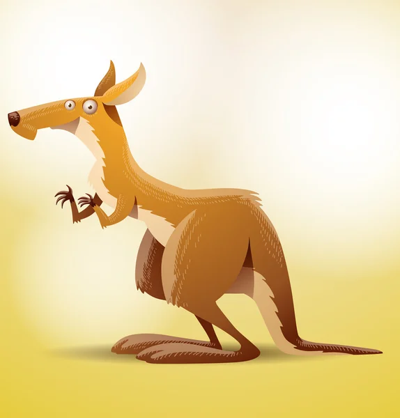 Funny kangaroo vector — Stock Vector