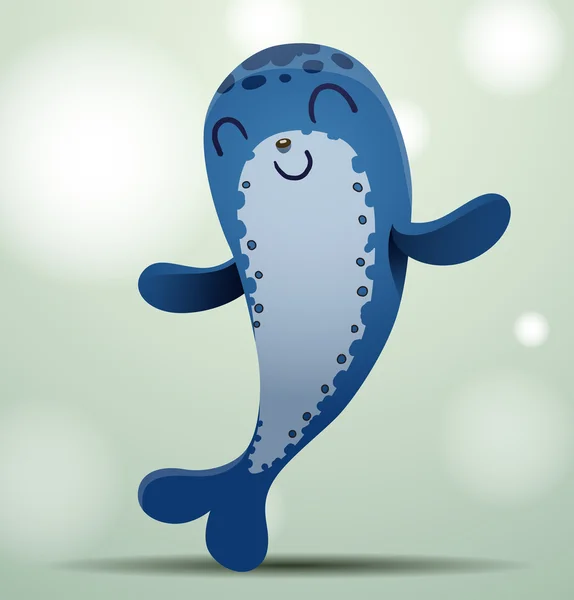 Cute seal smiling — Stok Vektör