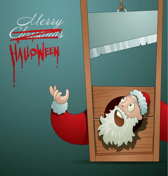 Halloween-Karte Weihnachtsmann — Stockvektor