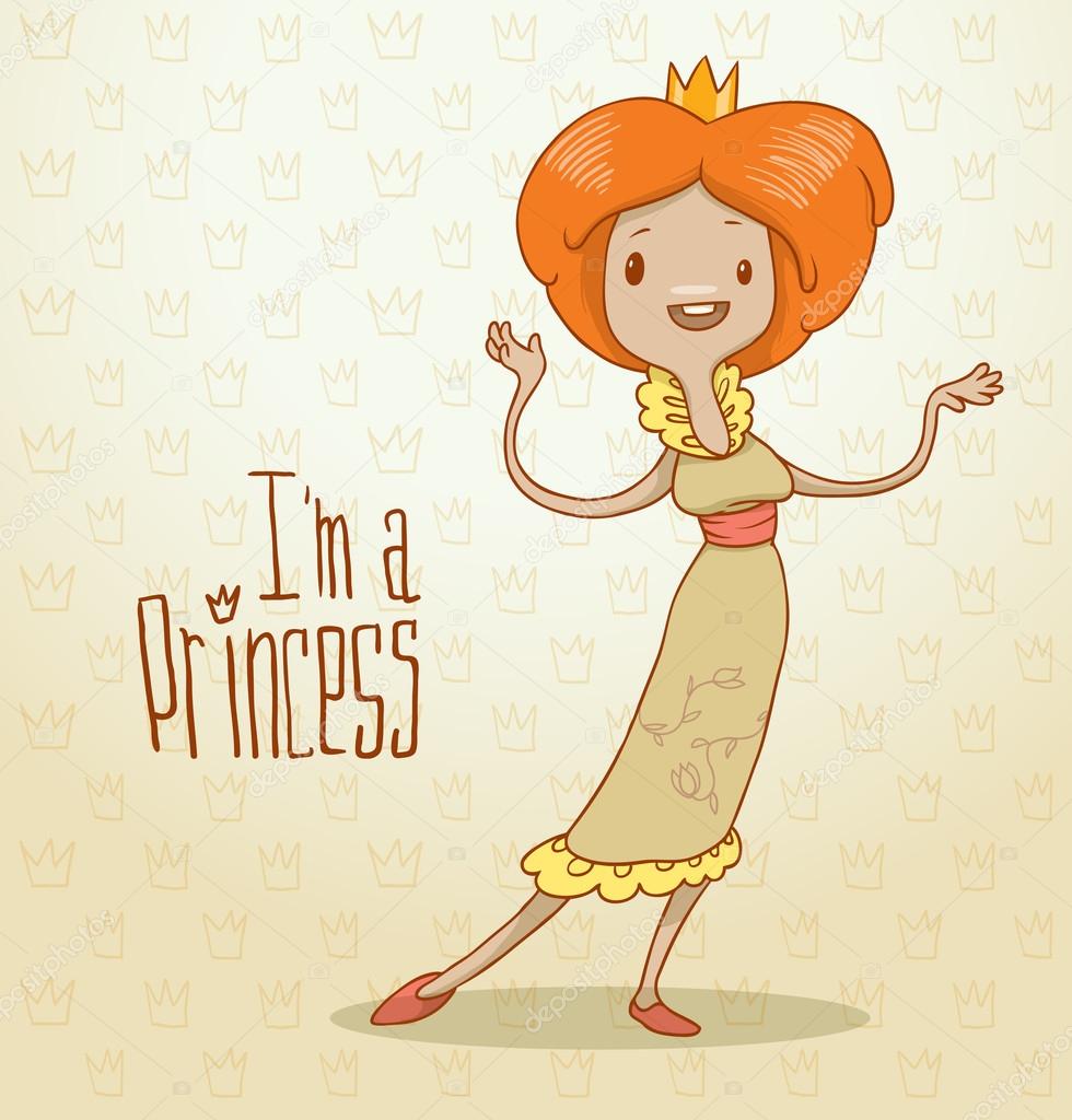 Modern princess with ginger hair