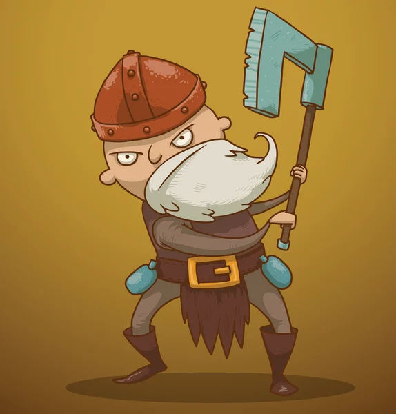 Funny gnome with ax — Wektor stockowy