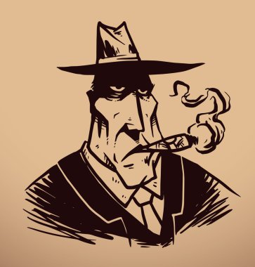 gangster bir puro ile