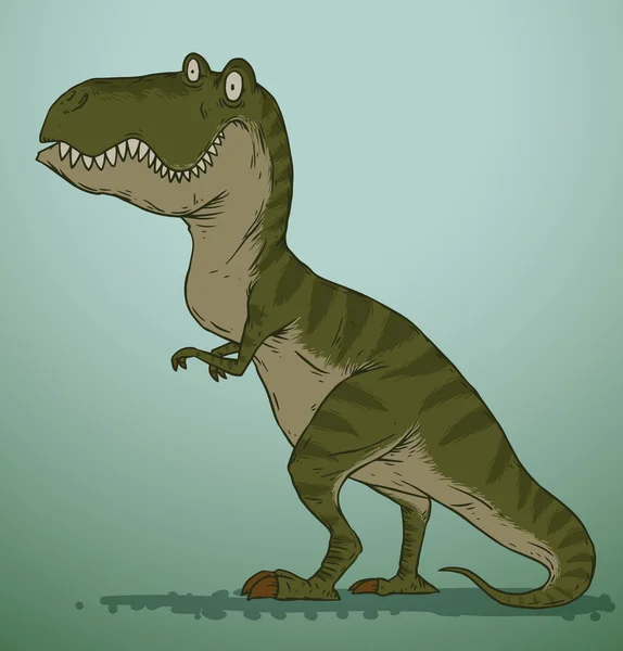 Grüner niedlicher Dinosaurier — Stockvektor