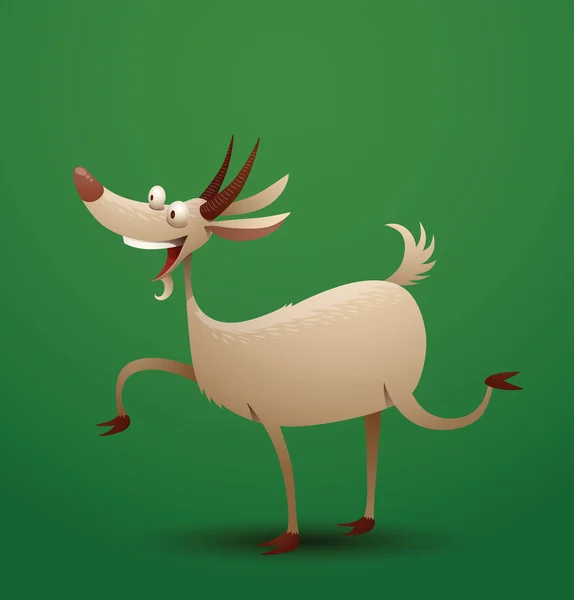 Funny goat rejoices — Wektor stockowy