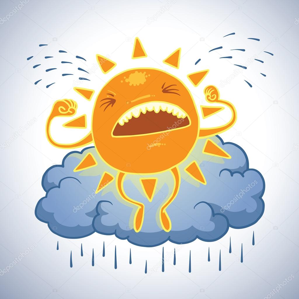 Funny sun crying Stock Vector Image by ©IvanNikulin #87674448 Funny sun crying Stock Vector Image by ©IvanNikulin #87674448