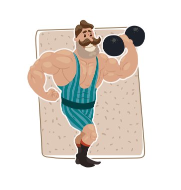 dumbbell ile Retro atlet