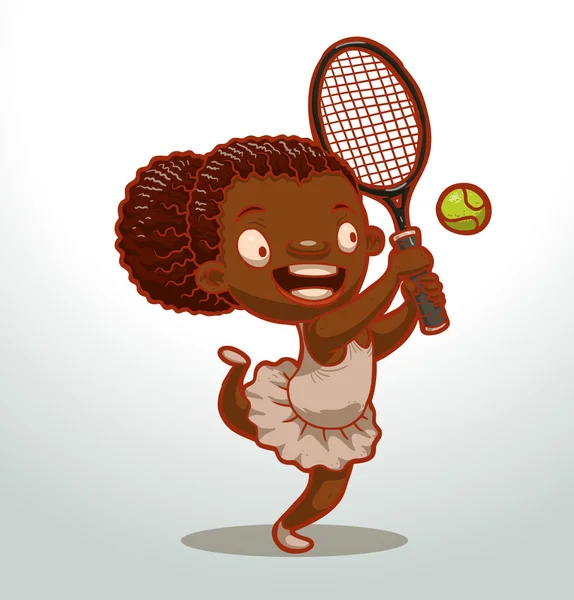 Chica tenista — Archivo Imágenes Vectoriales