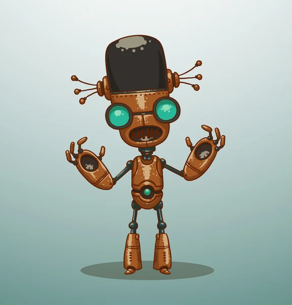 Robot muy inteligente — Vector de stock