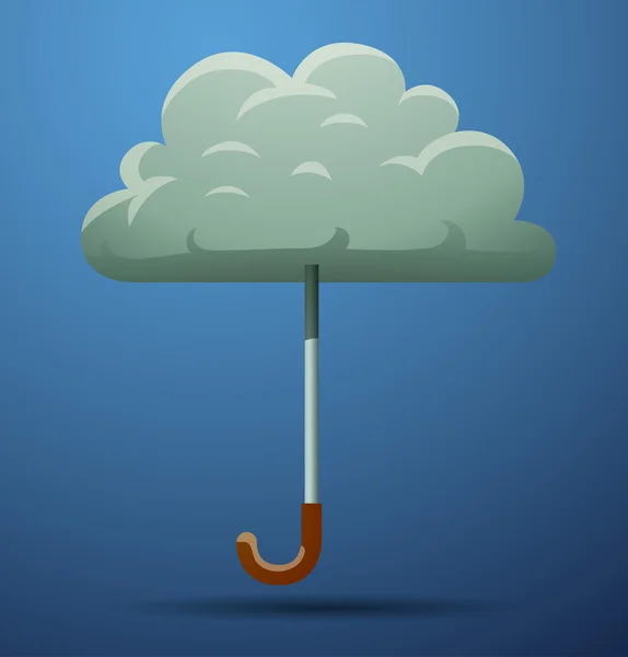 Cartoon Cloud paraplu — Stockvector