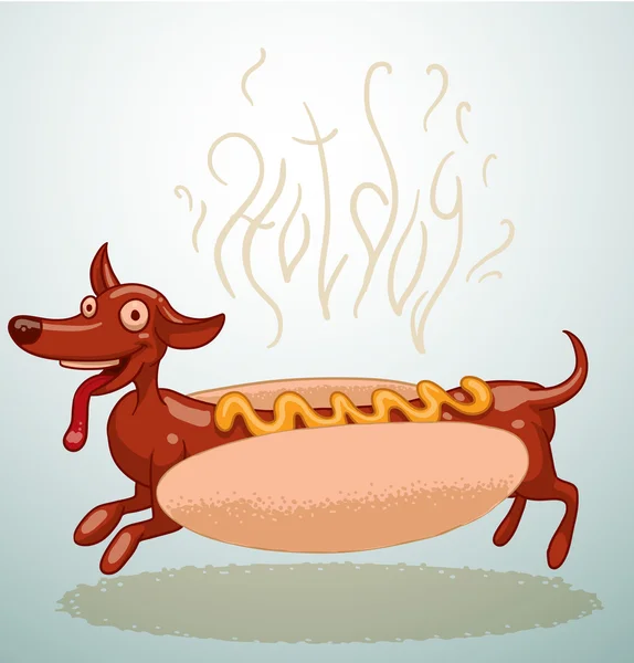 Lustiger Hot Dog — Stockvektor