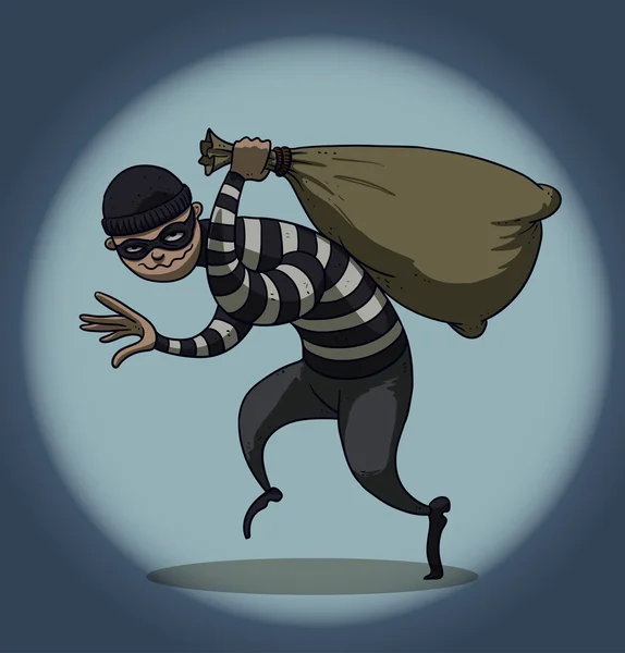 Robber dans le style rétro masque — Image vectorielle