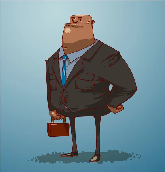 Office boss in suit — Stock Vector