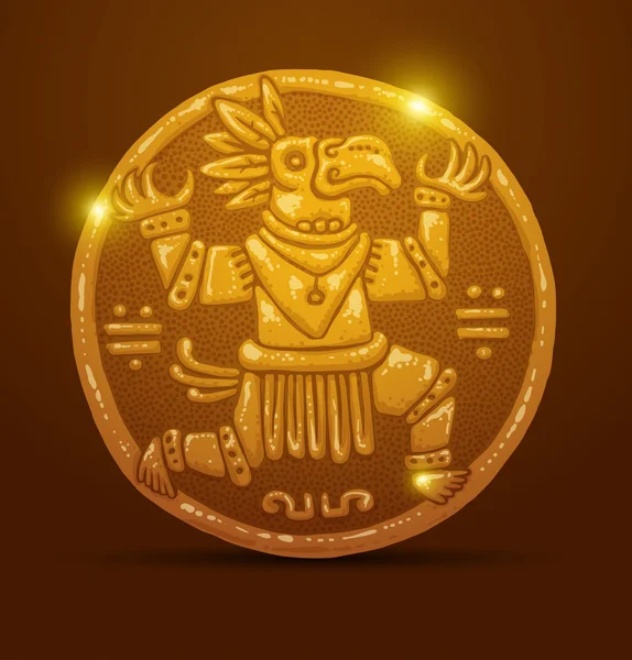 Αρχαία χρυσό νόμισμα — Διανυσματικό Αρχείο