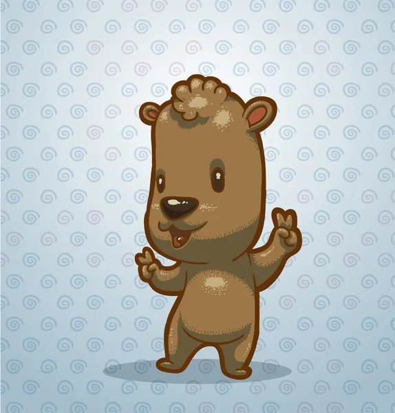 Funny bear cub — Stock Vector