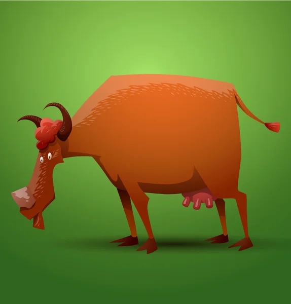 Αστεία αγελάδα τζίντζερ — Διανυσματικό Αρχείο
