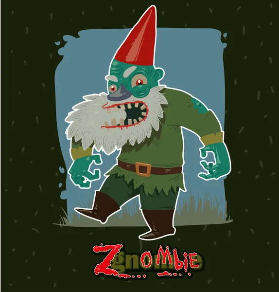 Смішні gnome зомбі — стоковий вектор