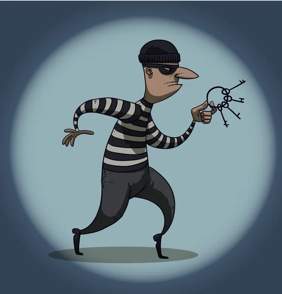 Robber dans le style rétro masque — Image vectorielle
