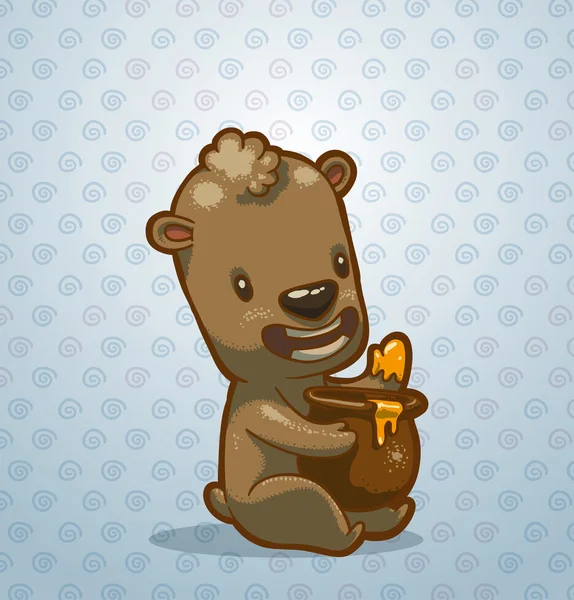 Filhote engraçado urso —  Vetores de Stock