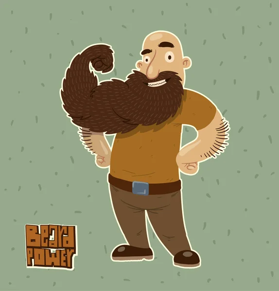 Barba concepto de poder — Vector de stock