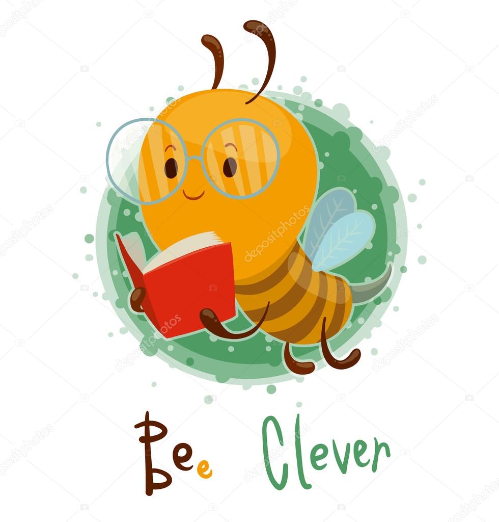 cute bee clever